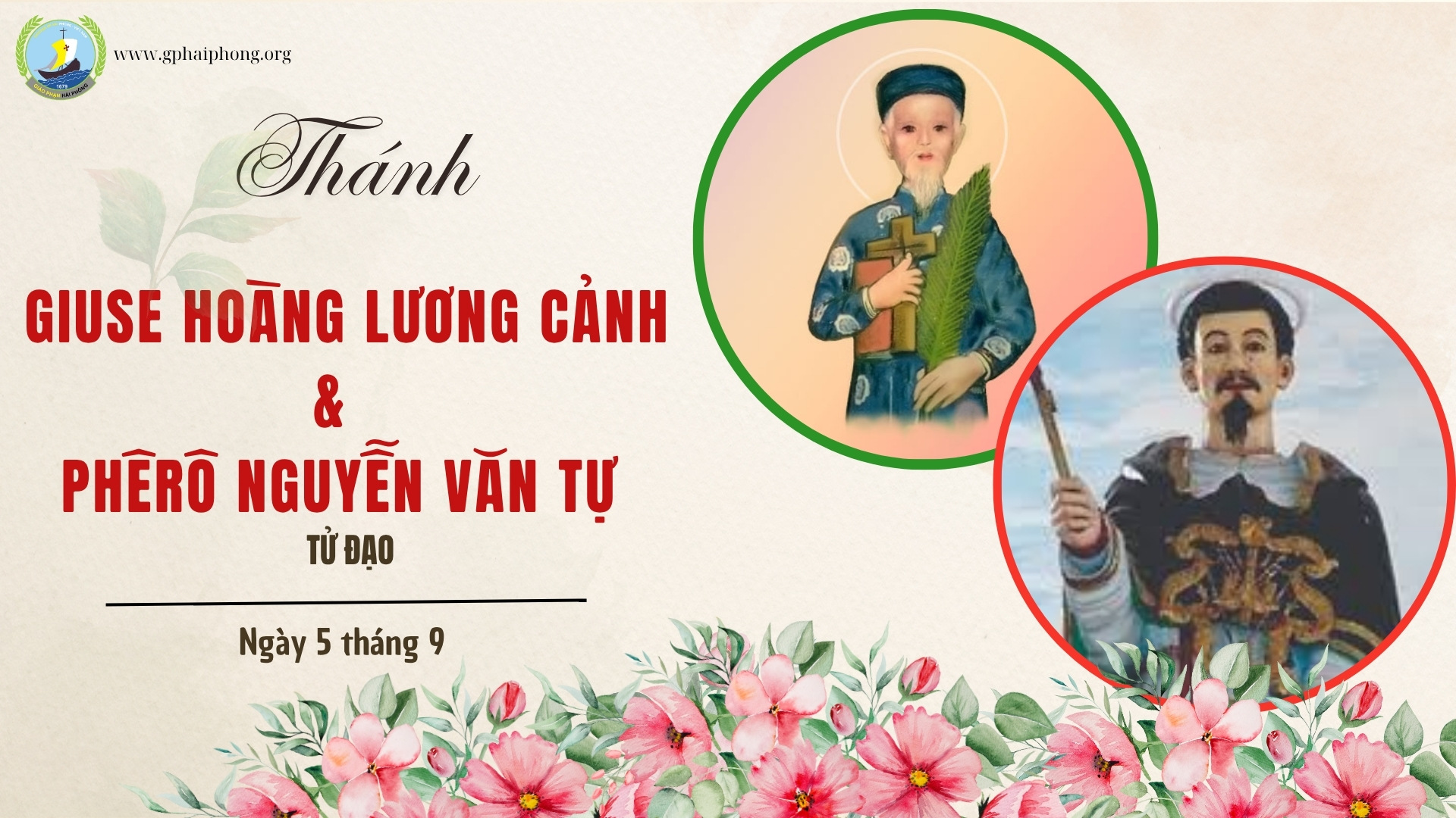 Thánh Giuse Hoàng Lương Cảnh - Thánh Phêrô Nguyễn Văn Tự, ngày 5 tháng 9